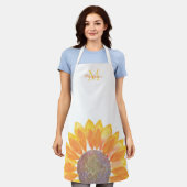 Sonnenblumen-Monogramm Schürze (Getragen)