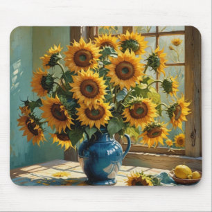 Sonnenblumen Morgen Mousepad