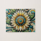 Sonnenblumen-Mosaik aus Glas Puzzle (Horizontal)