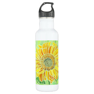 Sonnenblumen Mosaik Design Flasche Edelstahlflasche