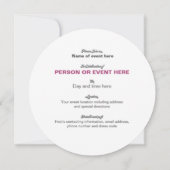 Sonnenblumen Mosaik Runde Einladung in Cranberry R (Rückseite)