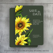 Sonnenblumen Moss Green Polterabend Save The Date