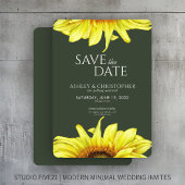 Sonnenblumen Moss Green Polterabend Save The Date