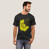 Sonnenblumen Musikinstrument Musiknoten Blume T-Shirt (Vorne ganz)