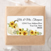 Sonnenblumen Mustard Floral Wasserfarbe Weiße Kürb (Insitu)