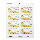 Sonnenblumen Mustard Floral Wasserfarbe Weiße Kürb (Vorne)