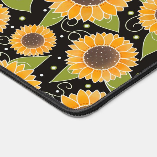 Sonnenblumen-Muster Fun-Gelbe Inspirivität Schreibtischunterlage (Ecke)