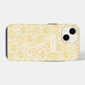 Sonnenblumen-Muster iPhone Hülle (Rückseite (Horizontal))