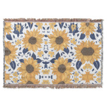 Sonnenblumen-Muster kuscheliges Kissen für neues Z