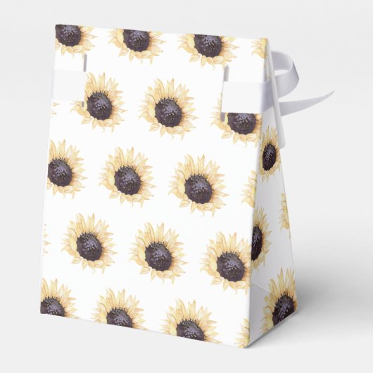 Sonnenblumen Muster Personalisiert Hochzeit oder D Geschenkschachtel (Rückseite)