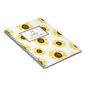 Sonnenblumen-Muster Personalisiertes Notizbuch Notizblock (Rechte Seite)