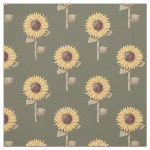 Sonnenblumen-Muster Primitive Blumenprint Stoff