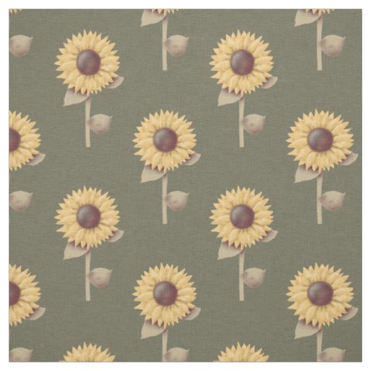 Sonnenblumen-Muster Primitive Blumenprint Stoff (Muster)
