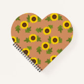 Sonnenblumen-Musterdesign – CuteSpiral Notizbuch (Vorderseite)
