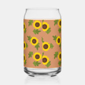 Sonnenblumen-Musterdesign – Hübsche Blumen-Ästheti Dosenglas (Rechts)