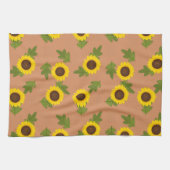 Sonnenblumen-Musterdesign – Hübsche Blumen-Ästheti Geschirrtuch (Horizontal)