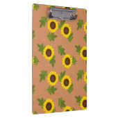 Sonnenblumen-Musterdesign – Hübsche Blumen-Ästheti Klemmbrett (Rechts)