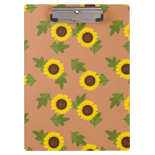 Sonnenblumen-Musterdesign – Hübsche Blumen-Ästheti Klemmbrett (Vorderseite)