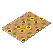 Sonnenblumen-Musterdesign – Hübsche Blumen-Ästheti Notizblock (Linke Seite)