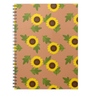 Sonnenblumen-Musterdesign – Hübsche Blumen-Ästheti Notizblock