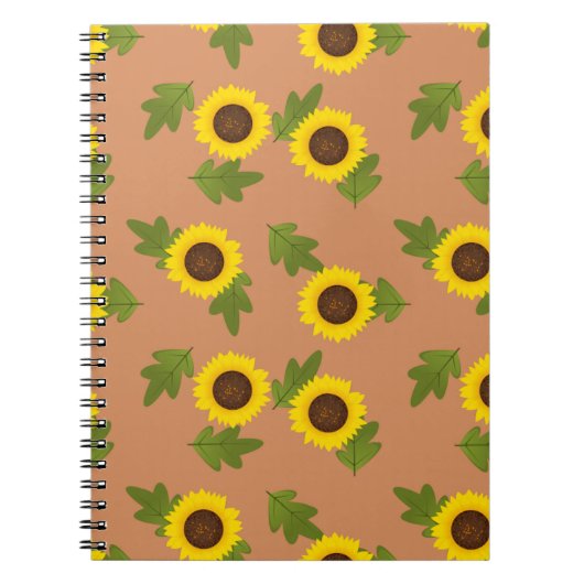 Sonnenblumen-Musterdesign – Hübsche Blumen-Ästheti Notizblock (Vorderseite)