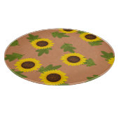 Sonnenblumen-Musterdesign – Hübsche Blumen-Ästheti Schneidebrett (Ecke)