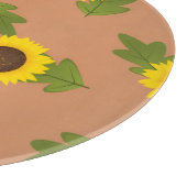 Sonnenblumen-Musterdesign – Hübsche Blumen-Ästheti Schneidebrett (Ecke)