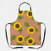 Sonnenblumen-Musterdesign – Hübsche Blumen-Ästheti Schürze (Vorderseite)
