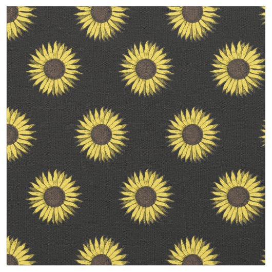 Sonnenblumen-Musterstoff Stoff (Nahaufnahme)