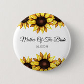 Sonnenblumen-Mutter-der-Braut-Blumenknopf Button (Vorderseite)