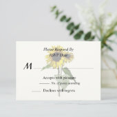 Sonnenblumen Mutter und Kind RSVP Karte (Stehend Vorderseite)