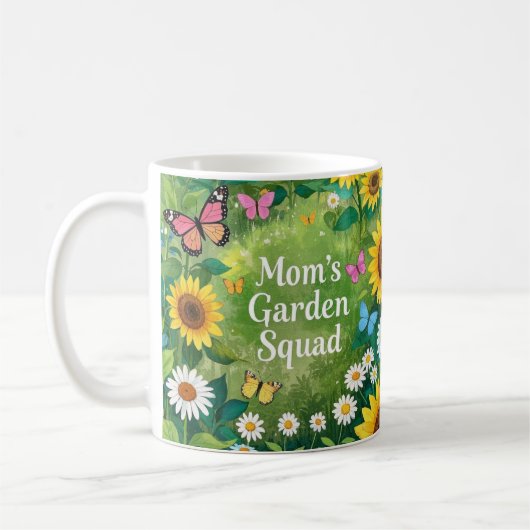 Sonnenblumen Muttergarten-Platz Kaffeetasse (Links)