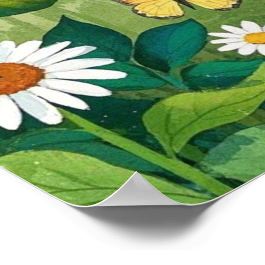 Sonnenblumen Muttergarten-Platz Poster (Ecke)