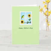 Sonnenblumen Muttertag Illustration Karte (Gelbe Blume)