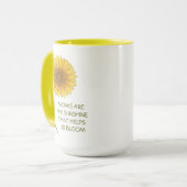 Sonnenblumen-Muttertags-Kaffeetasse Tasse (Vorderseite Links)