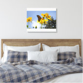 Sonnenblumen N Schmetterlinge gewickelt Leinwand D (Insitu (Schlafzimmer))