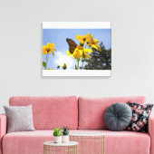 Sonnenblumen N Schmetterlinge gewickelt Leinwand D (Insitu (Wohnzimmer))