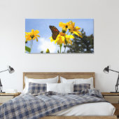 Sonnenblumen N Schmetterlinge gewickelt Leinwand D (Insitu (Schlafzimmer))
