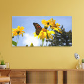 Sonnenblumen N Schmetterlinge gewickelt Leinwand D (Insitu (Wohnzimmer))