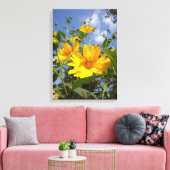 Sonnenblumen N Sky Wrapped Canvas Leinwanddruck (Insitu (Wohnzimmer))