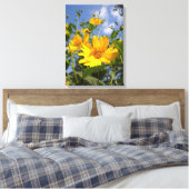 Sonnenblumen N Sky Wrapped Canvas Leinwanddruck (Insitu (Schlafzimmer))