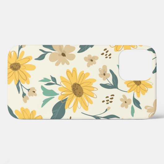 Sonnenblumen nahtlos Muster. Gelber Schwanz mit Case-Mate iPhone Hülle (Rückseite (Horizontal))