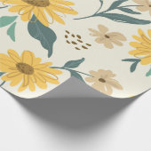 Sonnenblumen nahtlos Muster. Gelber Schwanz mit Geschenkpapier (Ecke)