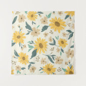 Sonnenblumen nahtlos Muster. Gelber Schwanz mit Wandteppich (Vorderseite (Horizontal))