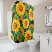 Sonnenblumen nahtlos Muster. Hintergrund mit gelb Duschvorhang (Beispiel)