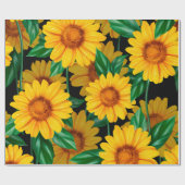 Sonnenblumen nahtlos Muster. Hintergrund mit gelb Geschenkpapier (Flach)