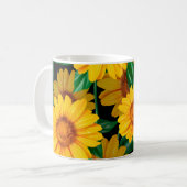 Sonnenblumen nahtlos Muster. Hintergrund mit gelb Kaffeetasse (Vorderseite Links)