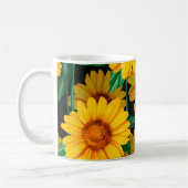 Sonnenblumen nahtlos Muster. Hintergrund mit gelb Kaffeetasse (Links)