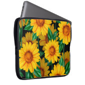Sonnenblumen nahtlos Muster. Hintergrund mit gelb Laptopschutzhülle (Vorne Rechts)