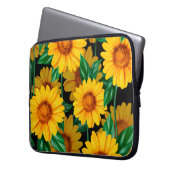 Sonnenblumen nahtlos Muster. Hintergrund mit gelb Laptopschutzhülle (Vorderseite Links)